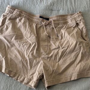 American Eagle Outfitters Men's Tan Flat Front Shorts